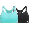 imagePUMA Womens 2 Pack Seamless Sports BraAquaticBlack