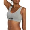 imagePUMA Womens 2 Pack Seamless Sports BraBarkLight Heather Grey