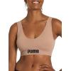 imagePUMA Womens 2 Pack Seamless Sports BraBarkLight Heather Grey