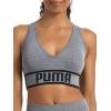 imagePUMA Womens 2 Pack Seamless Sports BraBlackHeather Grey