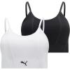 imagePUMA Womens 2 Pack Seamless Sports BraWhiteBlack