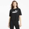 imagePUMA Womens Essentials Cropped Logo TeePuma Black