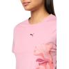 imagePUMA Womens Graphic TShirtPoised Pink Floral Ribbon Ah25