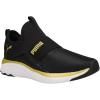 imagePUMA Womens Softride Sophia Slip On Sneakers Shoes Casual  WhiteBlackTeam Gold