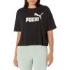 imagePUMA Womens Essentials Cropped Logo TeePuma Black