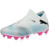 imagePUMA Womens Future 7 Match Firm Artificial Ground Soccer Cleats SneakerPuma Whitepuma Blackpoison Pink