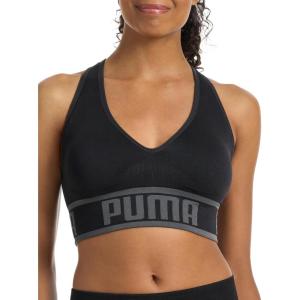 imagePUMA Womens 2 Pack Seamless Sports BraBlackHeather Grey