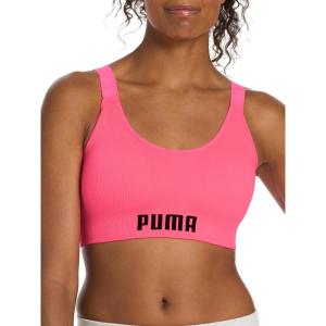 imagePUMA Womens 2 Pack Seamless Sports BraSun StruckWhite