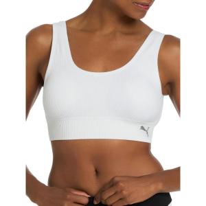 imagePUMA Womens 2 Pack Seamless Sports BraWhiteLight Heather Grey