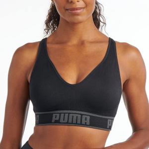 imagePUMA Womens Seamless Padded Sports BraBlackGrey