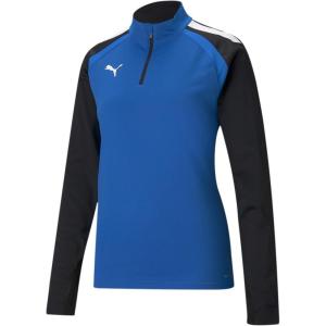 imagePUMA Womens Teamliga 14 Zip TopElectric Blue Lemonadepuma Black