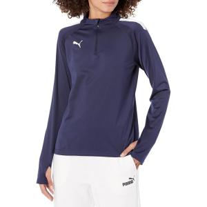 imagePUMA Womens Teamliga 14 Zip TopPeacoatpuma White