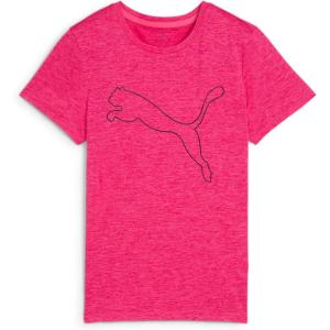 imagePUMA Womens Train All Day Essential Logo TShirtGlowing Pink Heather Ss25