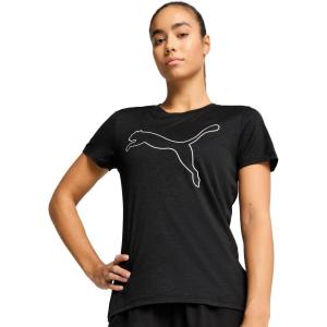 imagePUMA Womens Train All Day Essential Logo TShirtPuma Black Heather Ss25