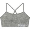 imagePUMA Girls 2 Pack Super Soft Seamless BraletteLight Grey HeatherWhite