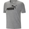 imagePUMA Mens Essentials Logo Tee Grey Standard Length Classic Fit Short Sleeve Cotton 100 TShirt Sports 58625307Medium Gray Heather