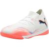 imagePUMA Mens Future Match Indoor Trainer Soccer ShoesWhiteblackglowing Red Ah25