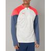 imagePUMA Mens Individualcup Quarter Zip Sweatshirt Casual  WhitePuma Whitefire Orchid