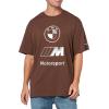 imagePUMA Mens Standard BMW M Motorsport Essentials Logo TeeEspresso Brown Aw24