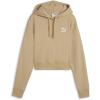 imagePUMA Womens Better Classics French Terry Cropped Hoodie Available in Plus SizesPrairie Tan
