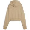imagePUMA Womens Better Classics French Terry Cropped Hoodie Available in Plus SizesPrairie Tan