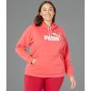 imagePUMA Womens Essentials Logo Fleece HoodieParadise Pinkwhite