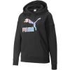 imagePUMA Womens Essentials Logo Fleece HoodiePuma BlackAsphalt