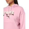 imagePUMA Womens Graphic HoodiePoised Pink Double Up Ah25