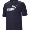 imagePUMA Mens Essentials Logo Tee Grey Standard Length Classic Fit Short Sleeve Cotton 100 TShirt Sports 58625307Peacoat Heather