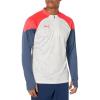 imagePUMA Mens Individualcup Quarter Zip Sweatshirt Casual  WhitePuma Whitefire Orchid