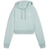 imagePUMA Womens Better Classics French Terry Cropped Hoodie Available in Plus SizesTurquoise Surf