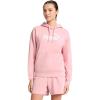 imagePUMA Womens Essentials Logo Fleece Hoodie Available in Plus Sizes Bridal Rose Medium