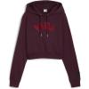 imagePUMA womens Better Classics French Terry Cropped Hoodieavailable in Plus SizesMidnight Plum Aw24