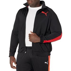 imagePUMA Mens Contrast Jacket 20BlackHigh Risk Red
