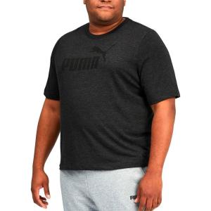 imagePUMA Mens Essentials Logo Tee Grey Standard Length Classic Fit Short Sleeve Cotton 100 TShirt Sports 58625307Dark Gray Heather