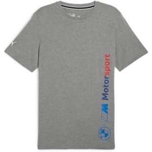 imagePUMA Mens Standard BMW M Motorsport Essentials Logo TeeMedium Gray Heather Ss24