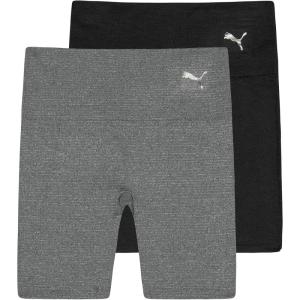 imagePUMA Womens 2 Pack Rib Bike ShortBlackGrey