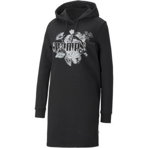 imagePUMA Womens Essentials Frozen Flower Graphic Hooded DressPuma Black