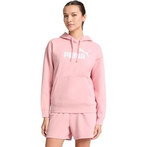 imagePUMA Womens Essentials Logo Fleece Hoodie Available in Plus Sizes Bridal Rose Medium