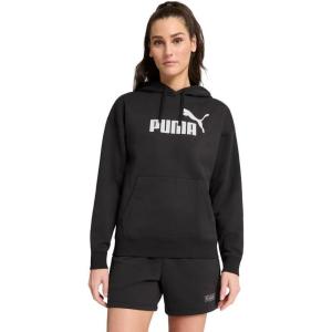 imagePUMA Womens Essentials Logo Fleece HoodieBlackgrey