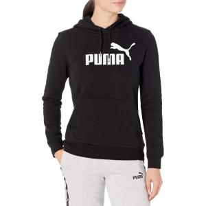 imagePUMA Womens Essentials Logo Fleece HoodieCotton Black