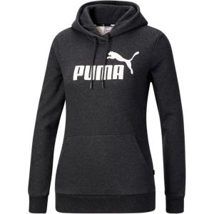 imagePUMA Womens Essentials Logo Fleece HoodieDark Gray Heather