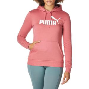 imagePUMA Womens Essentials Logo Fleece HoodieMauvewoodpuma White