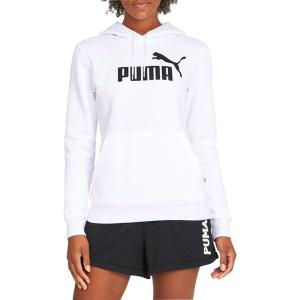 imagePUMA Womens Essentials Logo Fleece HoodieWhite