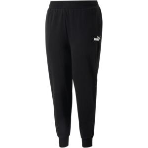imagePUMA Womens Essentials Logo Fleece SweatpantsCotton Blackpuma White