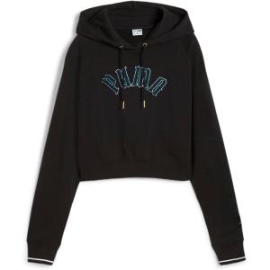 imagePUMA womens Better Classics French Terry Cropped Hoodieavailable in Plus SizesPuma Black Aw24