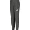imagePUMA Boys Core Logo Jogger Side Seam Pockets Elastic Waistband Pull on PantCharcoal Grey