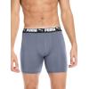 imagePUMA Mens 4 Pack Active Stretch Boxer BriefsBlackGrey