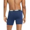 imagePUMA Mens 4 Pack Active Stretch Boxer BriefsBlueBlackGrey