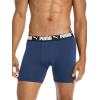 imagePUMA Mens 4 Pack Active Stretch Boxer BriefsBlueBlackGrey